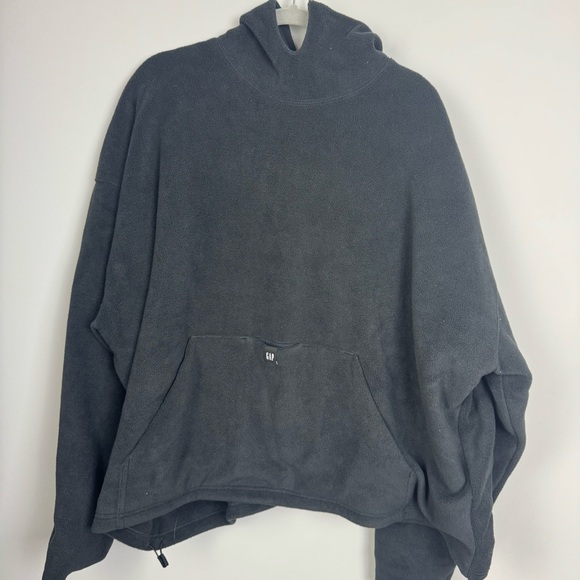YEEZY X GAP X BALENCIAGA | Black Padded Fleece Hoodie Men’s Size S OVERSIZED! - Picture 2 of 12